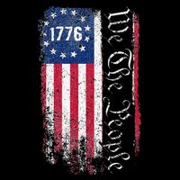 1776 We The People Betsy Ross American Flag Button