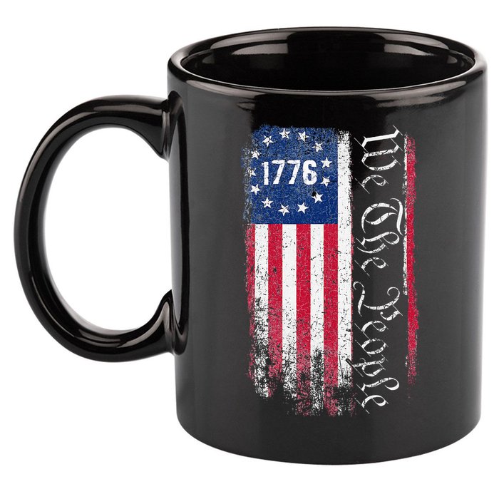 1776 We The People Betsy Ross American Flag 11oz C Handle Ceramic Mug
