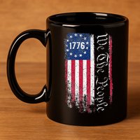 1776 We The People Betsy Ross American Flag 11oz C Handle Ceramic Mug