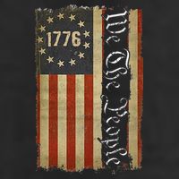 1776 We the People Betsy Ross 4th Of July American Flag 7 Panel Mesh Trucker Snapback Hat