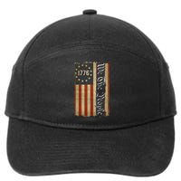 1776 We the People Betsy Ross 4th Of July American Flag 7-Panel Snapback Hat