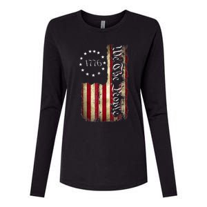 1776 We The People Patriotic American Constitution Womens Cotton Relaxed Long Sleeve T-Shirt