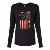 1776 We The People Patriotic American Constitution Womens Cotton Relaxed Long Sleeve T-Shirt