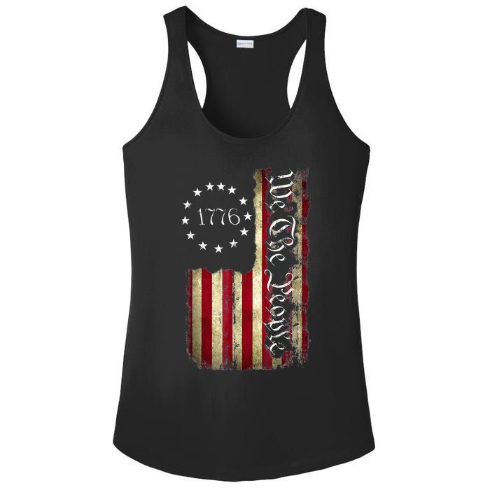 1776 We The People Patriotic American Constitution Ladies PosiCharge Competitor Racerback Tank