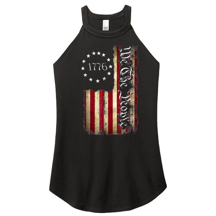 1776 We The People Patriotic American Constitution Women's Perfect Tri Rocker Tank