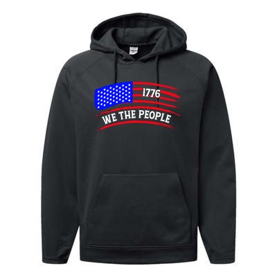 1776 We The People Art Performance Fleece Hoodie