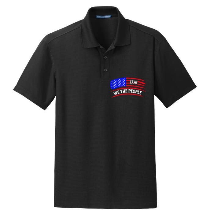 1776 We The People Art Dry Zone Grid Polo