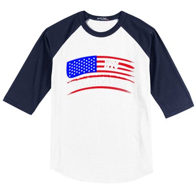 1776 We The People Art Baseball Sleeve Shirt