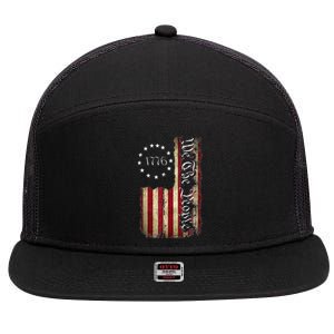 1776 We The People Patriotic American Constitution 7 Panel Mesh Trucker Snapback Hat