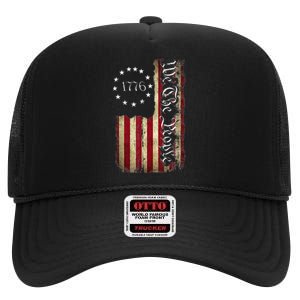 1776 We The People Patriotic American Constitution High Crown Mesh Back Trucker Hat