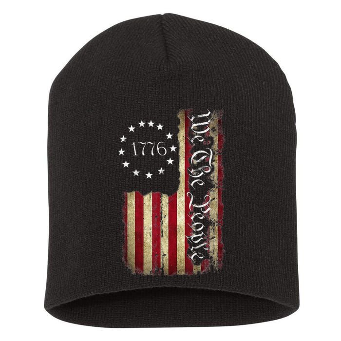 1776 We The People Patriotic American Constitution Short Acrylic Beanie