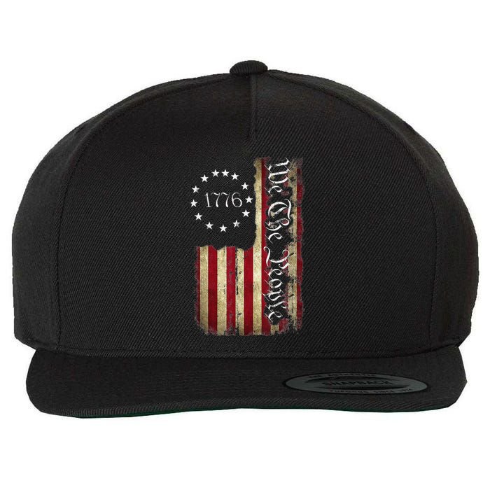 1776 We The People Patriotic American Constitution Wool Snapback Cap