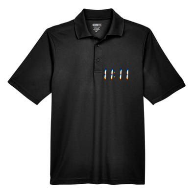 1111 Wake Up Its 11 11 Synchronicity Numerology Angel Men's Origin Performance Piqué Polo