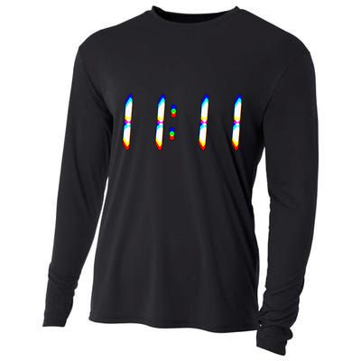 1111 Wake Up Its 11 11 Synchronicity Numerology Angel Cooling Performance Long Sleeve Crew