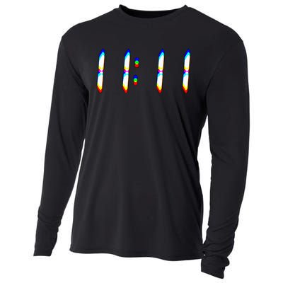 1111 Wake Up Its 11 11 Synchronicity Numerology Angel Cooling Performance Long Sleeve Crew