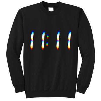 1111 Wake Up Its 11 11 Synchronicity Numerology Angel Tall Sweatshirt