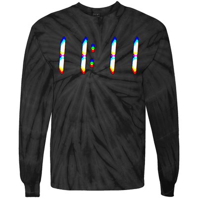 1111 Wake Up Its 11 11 Synchronicity Numerology Angel Tie-Dye Long Sleeve Shirt