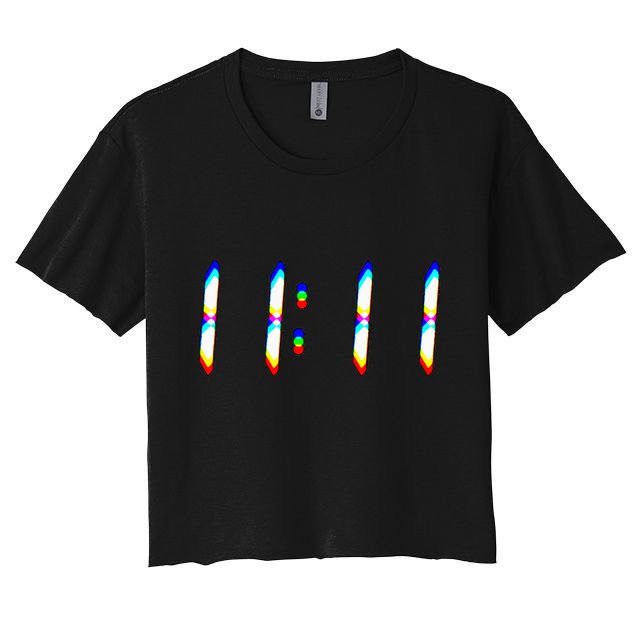 1111 Wake Up Its 11 11 Synchronicity Numerology Angel Crop Top