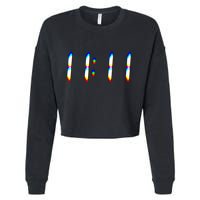 1111 Wake Up Its 11 11 Synchronicity Numerology Angel Cropped Pullover Crew