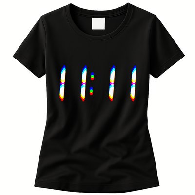 1111 Wake Up Its 11 11 Synchronicity Numerology Angel Womens T-Shirt