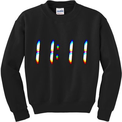1111 Wake Up Its 11 11 Synchronicity Numerology Angel Kids Sweatshirt
