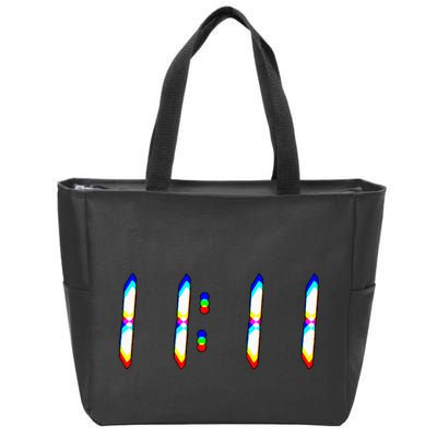 1111 Wake Up Its 11 11 Synchronicity Numerology Angel Zip Tote Bag