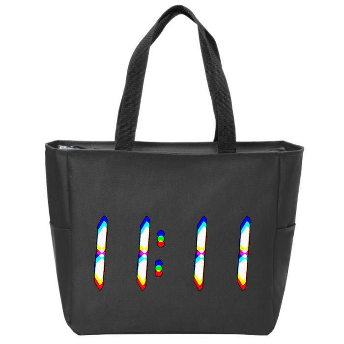 1111 Wake Up Its 11 11 Synchronicity Numerology Angel Zip Tote Bag