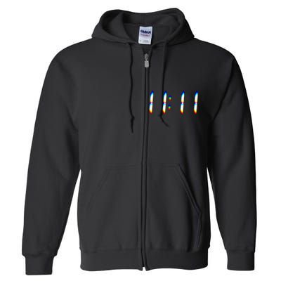 1111 Wake Up Its 11 11 Synchronicity Numerology Angel Full Zip Hoodie