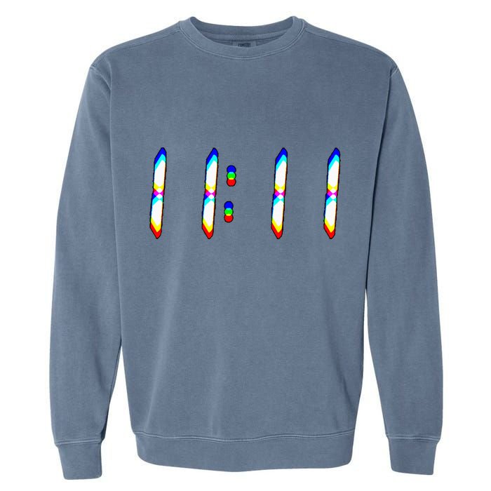 1111 Wake Up Its 11 11 Synchronicity Numerology Angel Garment-Dyed Sweatshirt