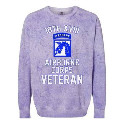 18th XVIII Airborne Corps Veteran Fathers Day Veterans Day Colorblast Crewneck Sweatshirt