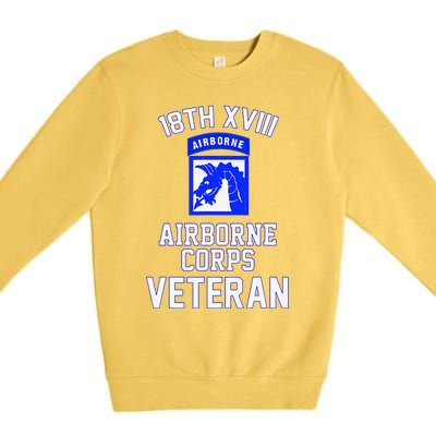 18th XVIII Airborne Corps Veteran Fathers Day Veterans Day Premium Crewneck Sweatshirt