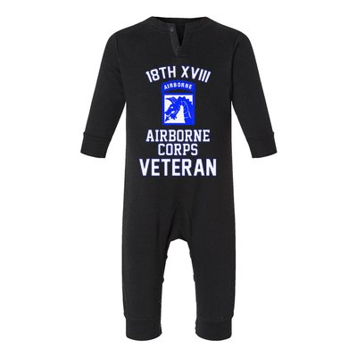 18th XVIII Airborne Corps Veteran Fathers Day Veterans Day Infant Fleece One Piece