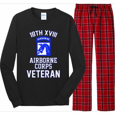 18th XVIII Airborne Corps Veteran Fathers Day Veterans Day Long Sleeve Pajama Set