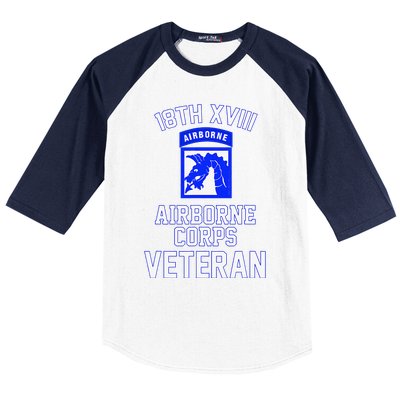 18th XVIII Airborne Corps Veteran Fathers Day Veterans Day Baseball Sleeve Shirt