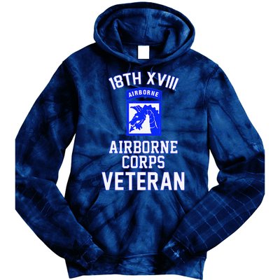 18th XVIII Airborne Corps Veteran Fathers Day Veterans Day Tie Dye Hoodie