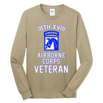 18th XVIII Airborne Corps Veteran Fathers Day Veterans Day Tall Long Sleeve T-Shirt