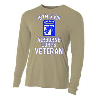 18th XVIII Airborne Corps Veteran Fathers Day Veterans Day Cooling Performance Long Sleeve Crew