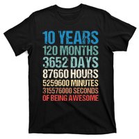 10 Years 120 Months Of Being Awesome 10th Birthday Gifts T-Shirt