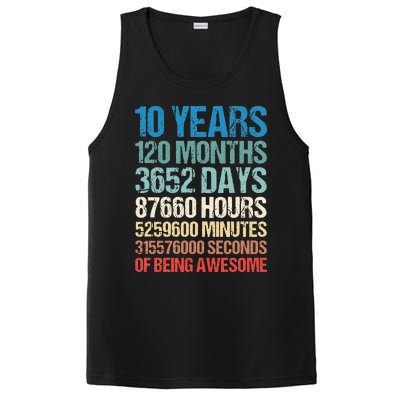 10 Years 120 Months Of Being Awesome 10th Birthday Gifts PosiCharge Competitor Tank