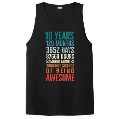 10 Years 120 Months Of Being Awesome 10th Birthday Gifts PosiCharge Competitor Tank