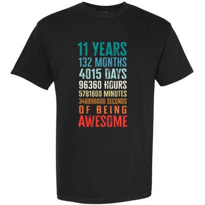 11 Years 132 Months Of Being Awesome 11th Birthday Gifts Garment-Dyed Heavyweight T-Shirt