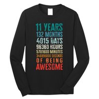 11 Years 132 Months Of Being Awesome 11th Birthday Gifts Long Sleeve Shirt