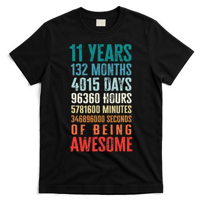 11 Years 132 Months Of Being Awesome 11th Birthday Gifts T-Shirt