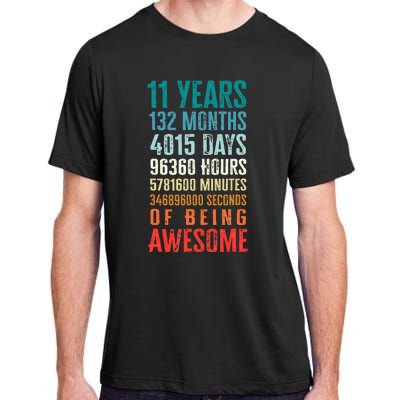 11 Years 132 Months Of Being Awesome 11th Birthday Gifts Adult ChromaSoft Performance T-Shirt