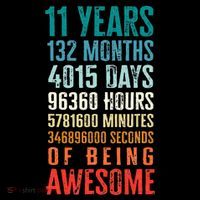 11 Years 132 Months Of Being Awesome 11th Birthday Gifts Flatbill Hat