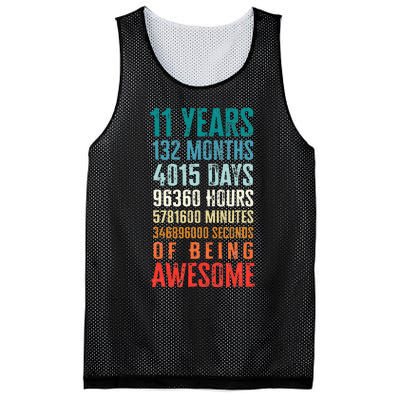 11 Years 132 Months Of Being Awesome 11th Birthday Gifts Mesh Reversible Basketball Jersey Tank