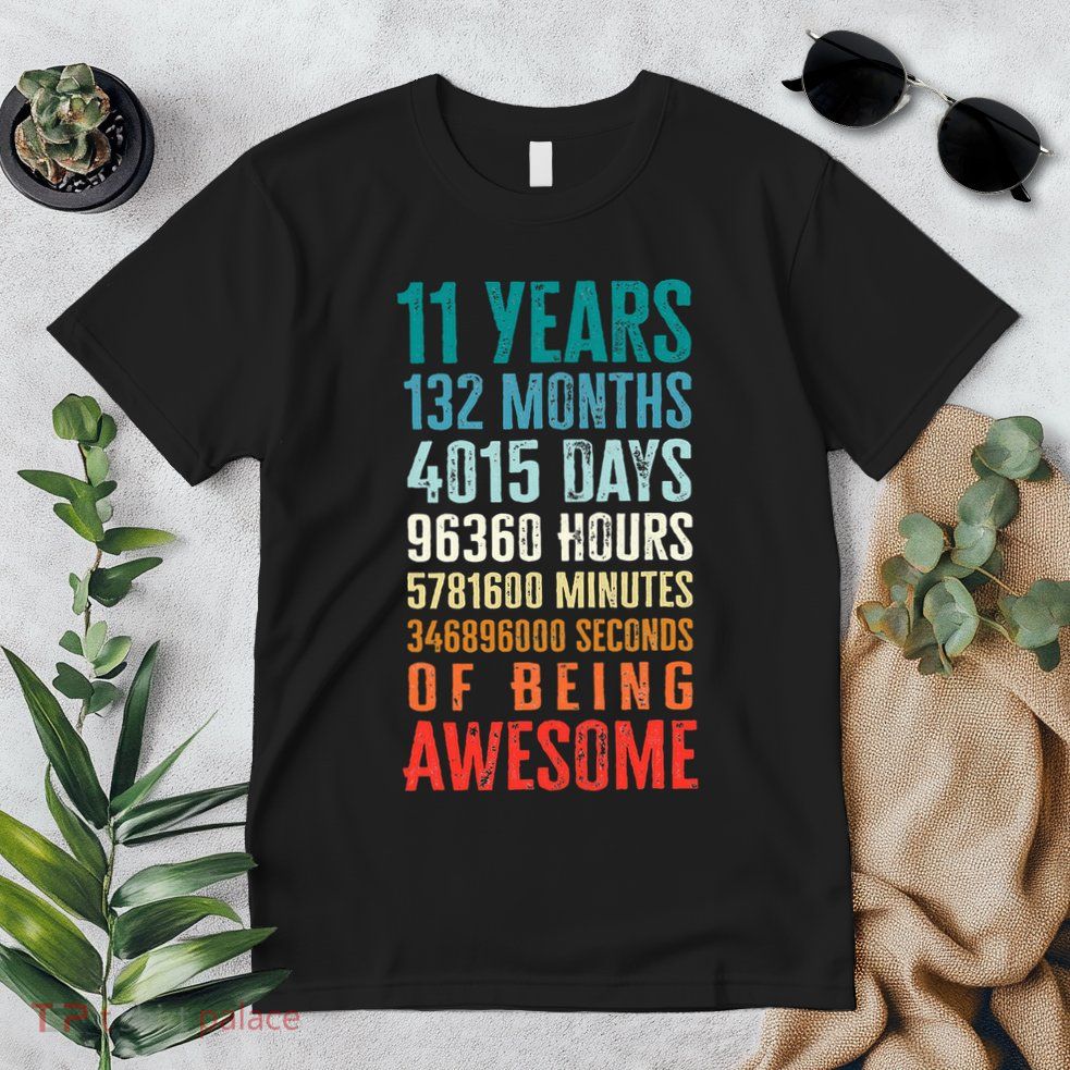 11 Years 132 Months Of Being Awesome 11th Birthday Gifts Premium T-Shirt