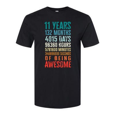 11 Years 132 Months Of Being Awesome 11th Birthday Gifts Softstyle CVC T-Shirt