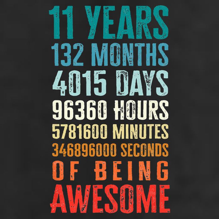 11 Years 132 Months Of Being Awesome 11th Birthday Gifts 7 Panel Mesh Trucker Snapback Hat