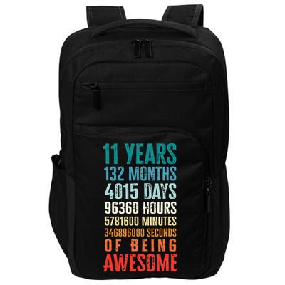 11 Years 132 Months Of Being Awesome 11th Birthday Gifts Impact Tech Backpack